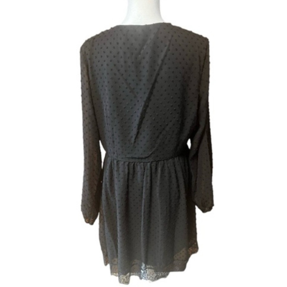 Sheilay Swiss Dot Long Sleeve Mini Dress NWT - Picture 3 of 5